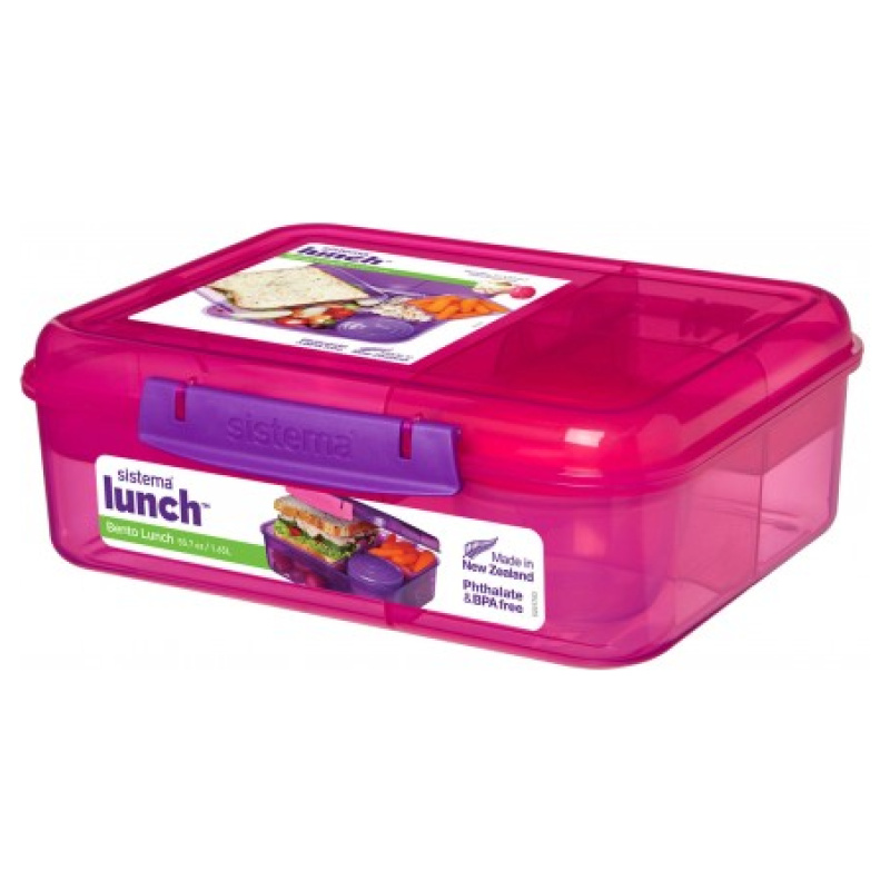 Bento Lunch 1.65L Lunch Box - Pink