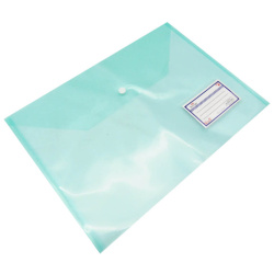 A4 Capsule Semi-Transparent File With Label - Blue