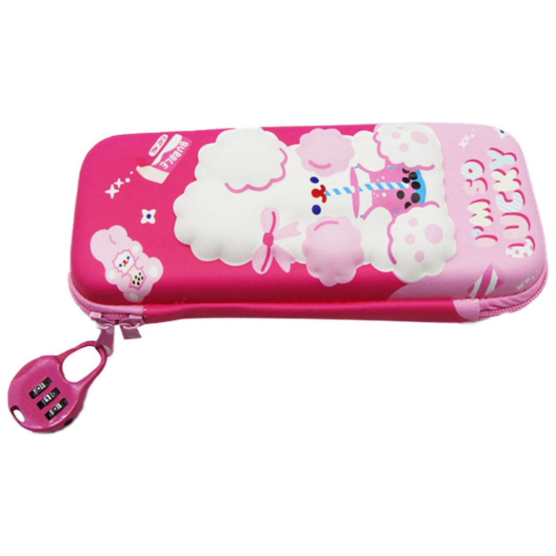 Iam So Lucky Pencil Case With Lock - Pink