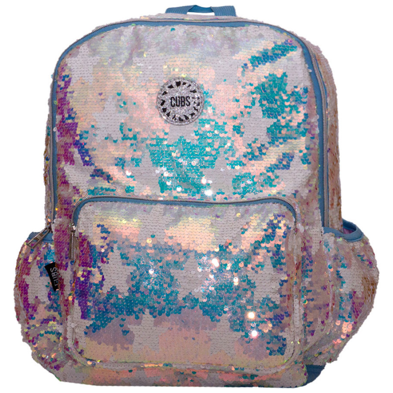 Sequin 18 Inch Backpack - Blue Star