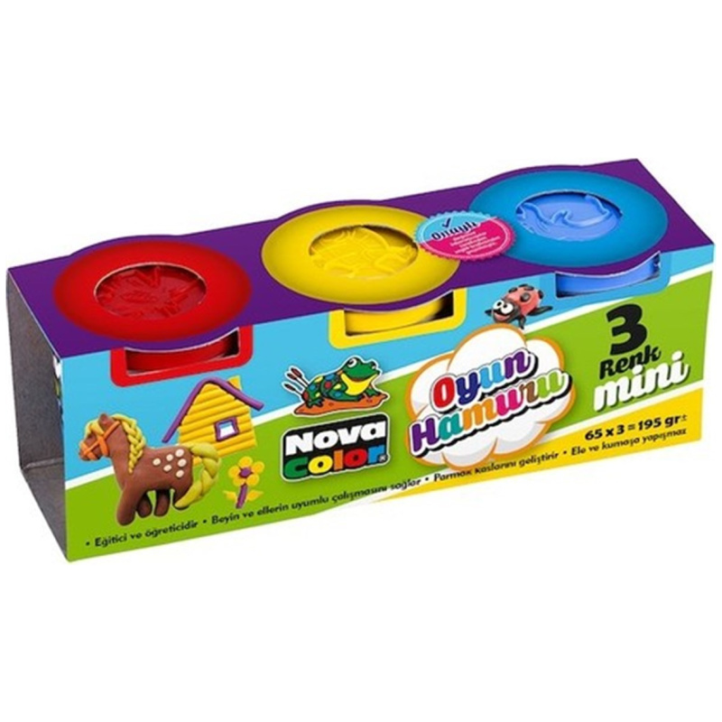 Mini Nova Color Play Dough - 3 Pcs