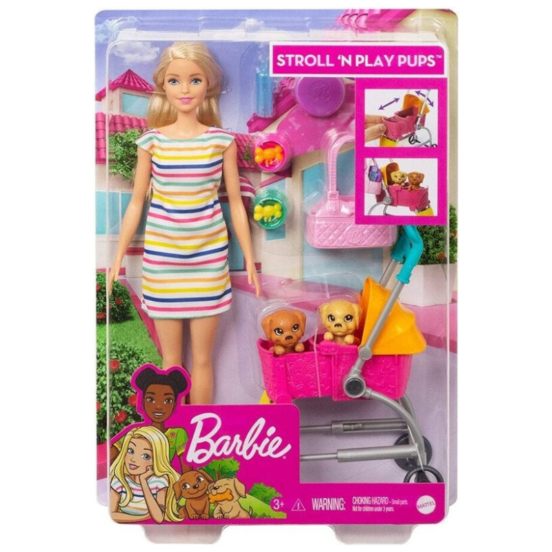 Barbie Doll - Stroll 'n Play Pups
