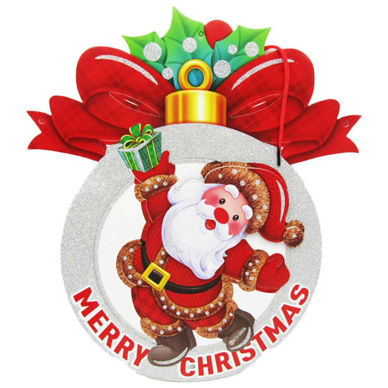 Christmas Decorations - Glitter Santa Claus Foam Poster - Random Design