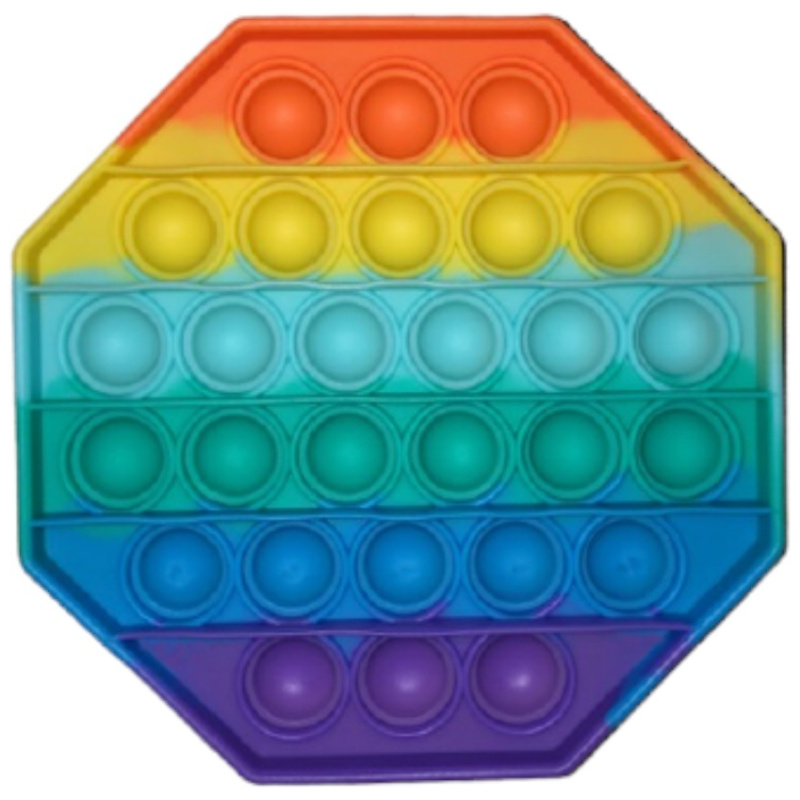 Pop It – Rainbow Hexagon Shape