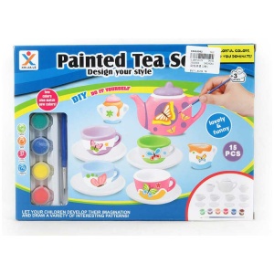 Painted Tea Set - 15 Pcs