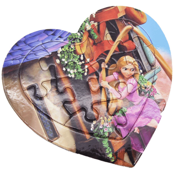 Heart Cartoon Puzzle Board - Rapunzel