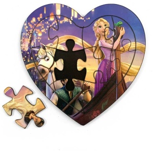 Heart Wooden Puzzle Board - Rapunzel