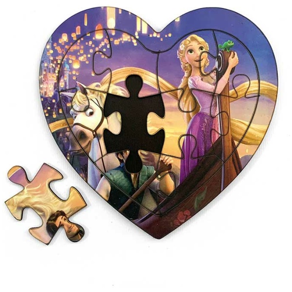Heart Wooden Puzzle Board - Rapunzel