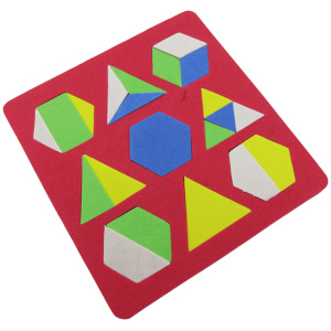 Tic Tac Toe Foam Puzzle - Geometric Shapes - Random Design