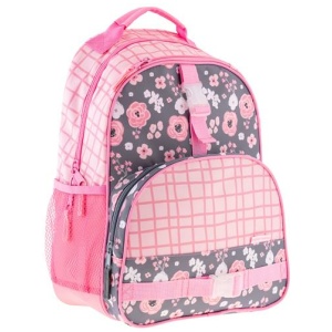 All Over Print 16 inch Backpack - Charcoal Flower