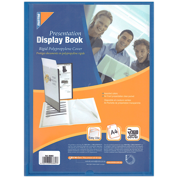 Display Book Portfolio - 60 Pocket - Blue