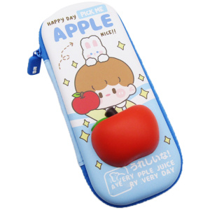 Pencil Case - Apple Juice With Squishy Apple - Blue