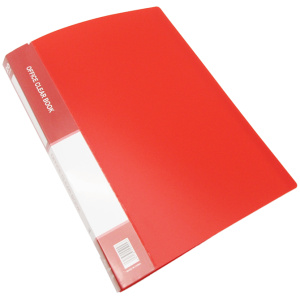 Portfolio Clear Book A4 - 80 Pocket - Red