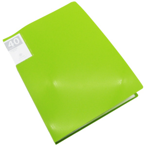 Clever Holder Clear Book  A4 - 40 Pocket - Green