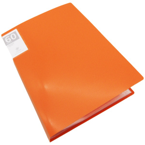 Clever Holder Clear Book  A4 - 60 Pocket - Orange