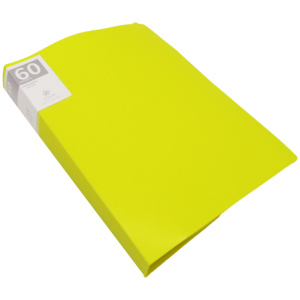 Clever Holder Clear Book  A4 - 60 Pocket - Yellow