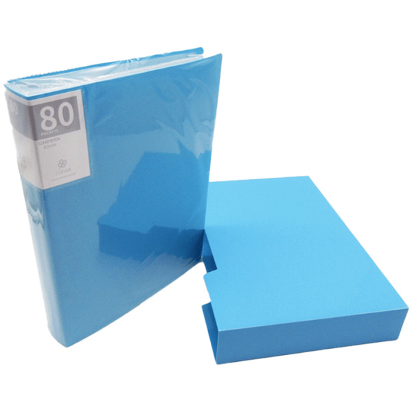 Clever Portfolio Display Book A4 – 80 Sheets - Light Blue