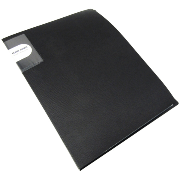 Clever Classic Holder Clear Book  A4 - 60 Pocket - Black