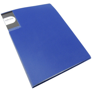 Clever Classic Holder Clear Book  A4 - 60 Pocket - Blue