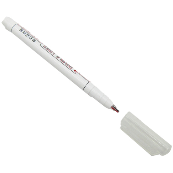 Double Line Gel Pen 0.5MM - Black / Red