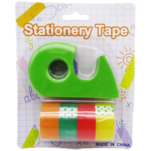 Stationery Tape With Tape Dispenser - Random Color
