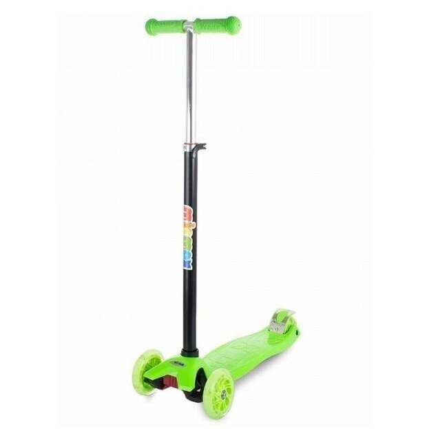 Scooter With Led Wheels- Green