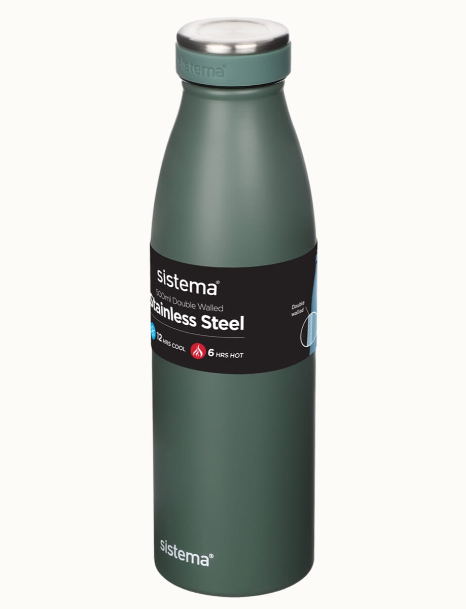 Hydrate Stainless Steel Water Bottle – 500ML – Green