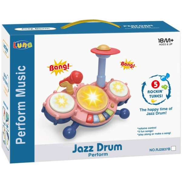 Jazz Drum Perform With Light And Sound