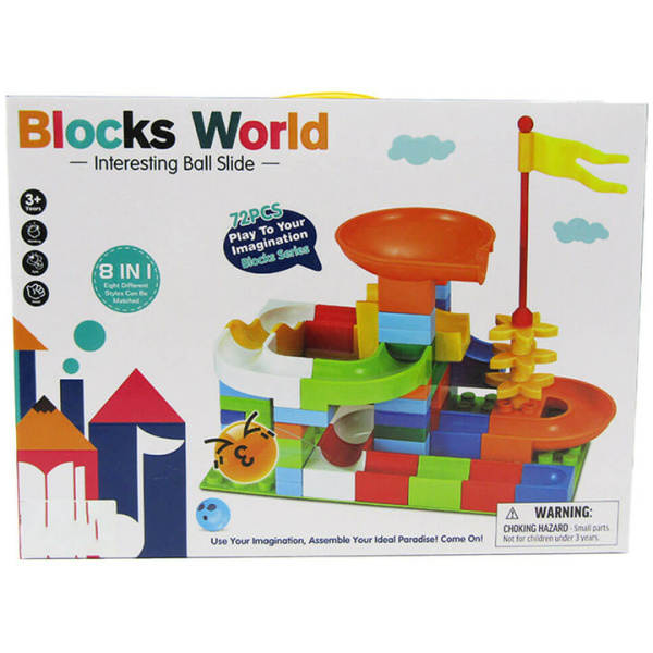 Blocks World Interesting Ball Slide - 72 Pcs