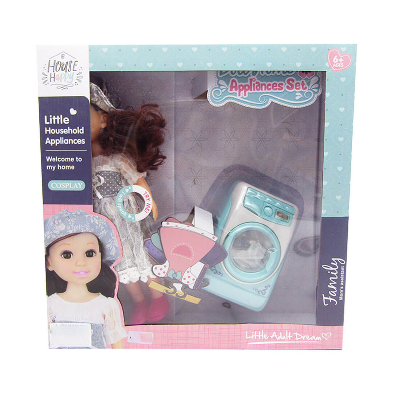 Doll Home Application Set - Washing Machine With Light And Sound
