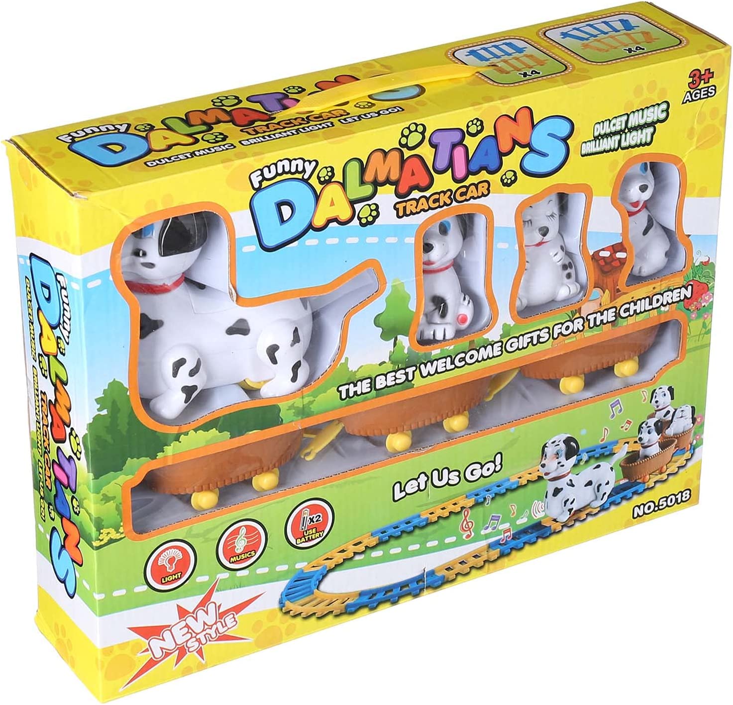 Dalmatians Track Car Set With Light And Sounds