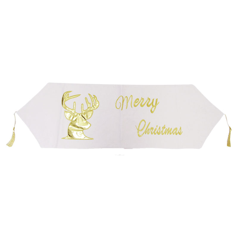 Christmas Tablecloth - Reindeer - White