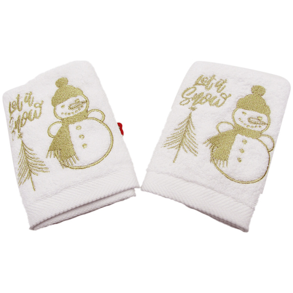 Christmas Towel Set 2 Pcs - White - Random Pick