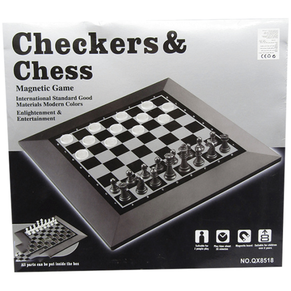 Checkers And Chess Magnetic Board Game