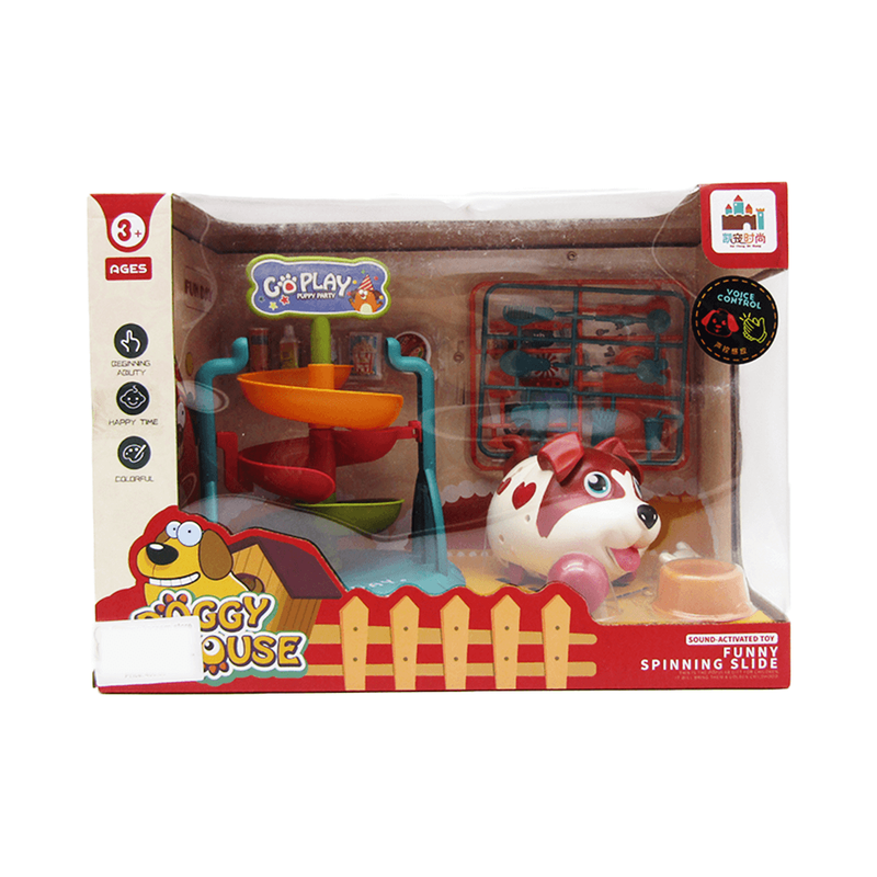 Doggy House funny spinning slide