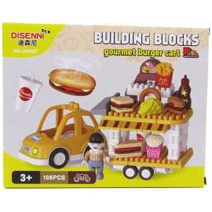 Burger Cart Building Blocks Set - 106 Pcs