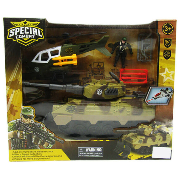 Army Special Combat Tank & Helicopter Set