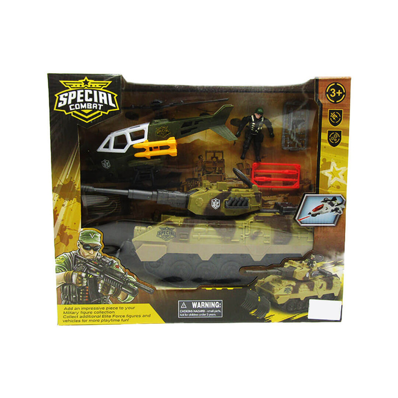 Army Special Combat Tank & Helicopter Set