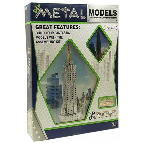 Metal Construction Building Blocks - 607 Pcs