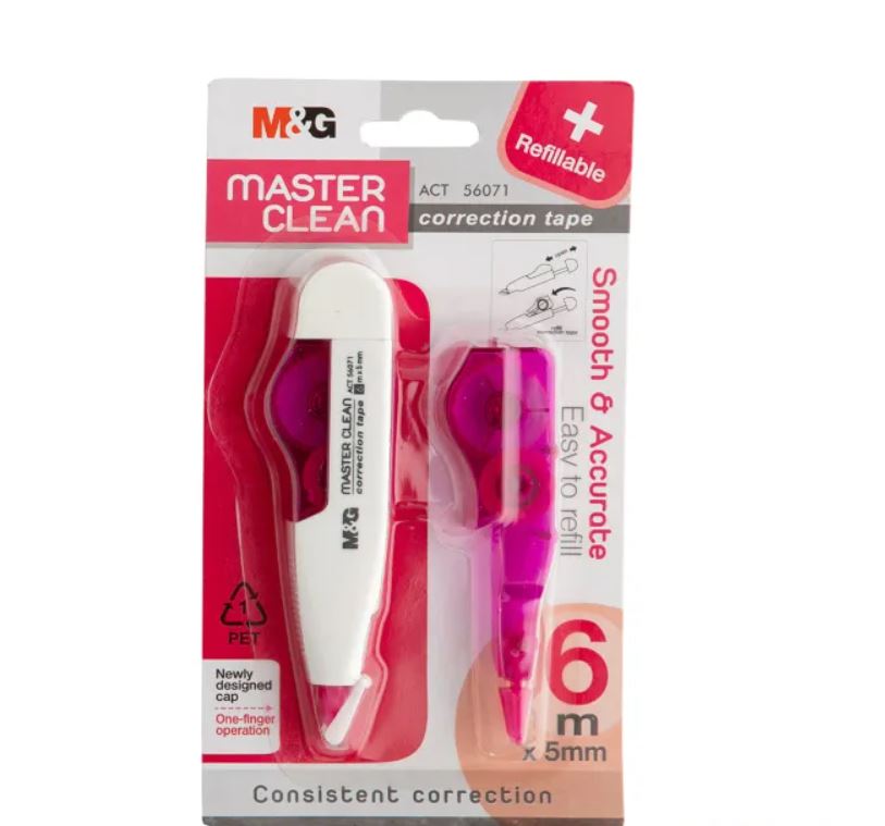 Correction Tape Master Clean with Refill 6M - Random Color