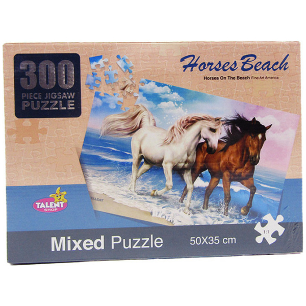 Jigsaw Puzzle - Horses On The Beach - 300 Pcs
