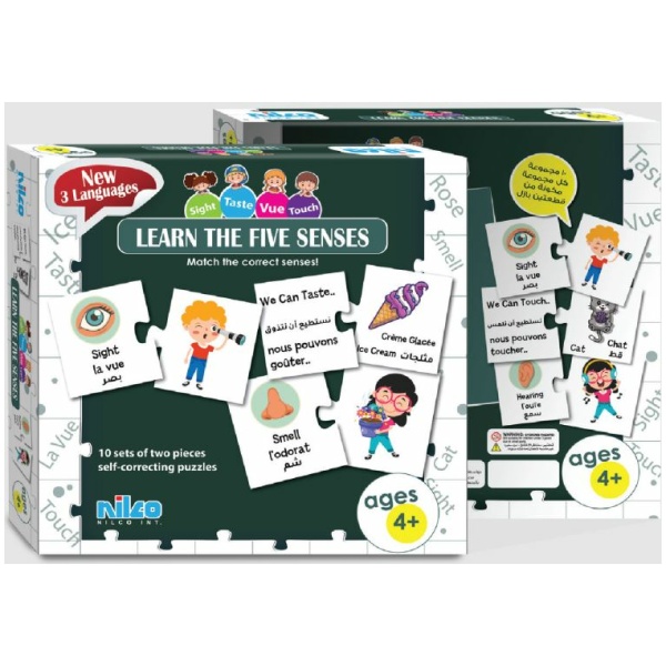 Learn The Five Senses Learning Puzzle
