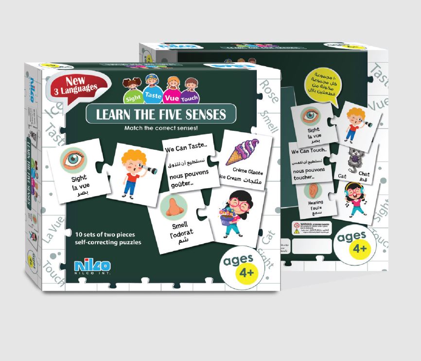 Learn The Five Senses Learning Puzzle