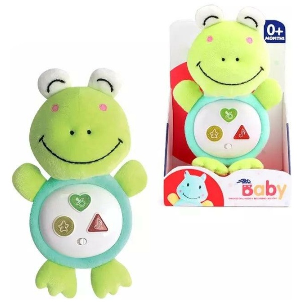Soft Plush Baby Frog With Sound And Light