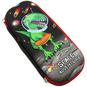 3D Pencil Case - Space Adventure - Green Dino