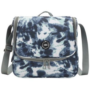 Cross Body Lunch Bag - Black And White Tie Dye