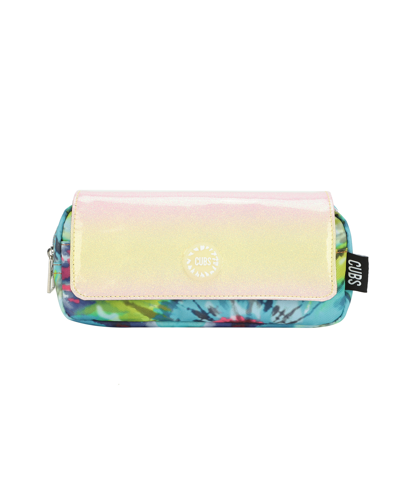 High School Pencil Case - Green And Yellow Tie Dye