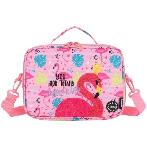 Cross Body Lunch Bag - Pink Flamingo