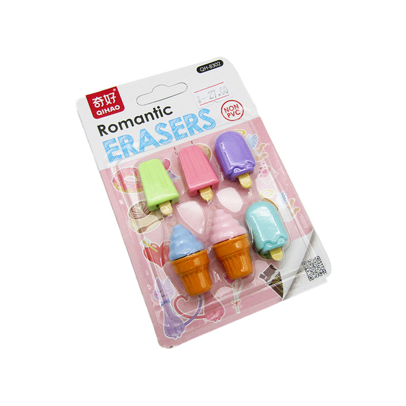 Eraser set - Ice Cream - 6 Pcs