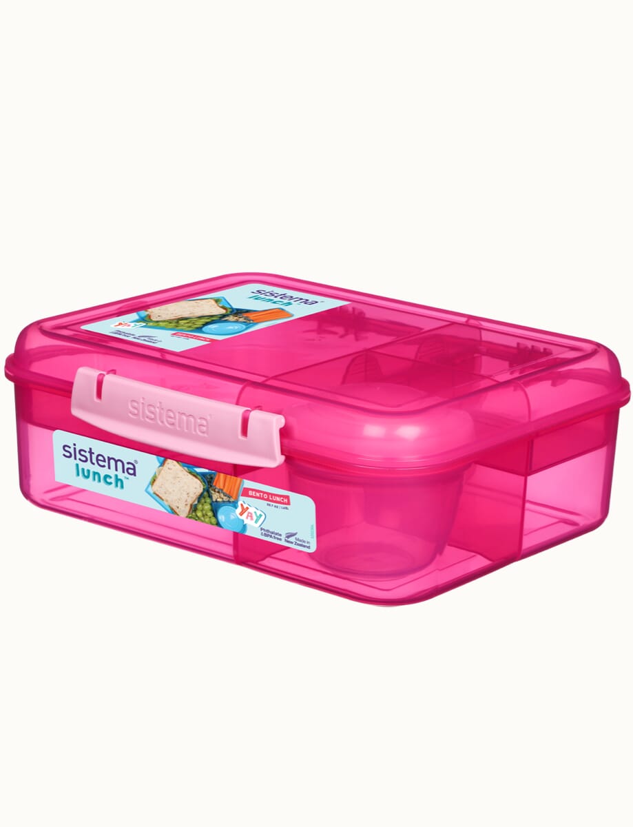 Lunch 1.65L Bento Box With  Yogurt Pot - Pink